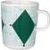 Marimekko Oiva Losagne Gobelet Avec Anse 250 ml - Blanc / Vert / Bleu Pétrole / Rouge - Multicolore Mug 25cl