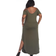 White Mark Lexi Maxi Dress Plus Size - Olive