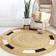 Jonathan Y Porto Geometric Jute Circle Black, Beige, Natural 49x"