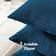 Deconovo Faux Linen Farmhouse Cushion Cover Blue (66x66cm)