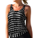 Wiki Crete Tankini Top - Black Pattern