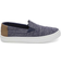 Toms Kid's Stripe Luca Chambray Slip-On Sneaker - Navy