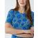 Blue Vanilla Crew Neck Midi Angel Sleeve Tie Back Dress - Blue