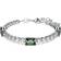 Swarovski Matrix Tennis Bracelet - Silver/Green/Transparent