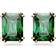 Swarovski Matrix Stud Earrings - Gold/Green