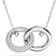 Swarovski Dextera Interlocking Loop Pendant Necklace - Silver/Transparent
