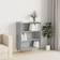 vidaXL Engineered Wood Concrete Grey Bogreol 90cm