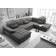Stella Trading WAYNE Convertible Dark Gray Sofa 340cm 5 personers