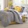 Chic Home Embroidery Bedspread Yellow, Grey (218.4x218.4cm)