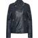 LTS Tall Leather Biker Jacket - Navy Blue