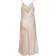 Lady Avenue Pure Silk Long Nightgown With Lace Parelwit - Zijde