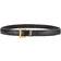 Saint Laurent Logo Leather Belt in Black Black