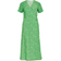 Object Floral Wrap Dress - Fern Green