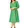 Yumi Cheetah Print Midi Shirt Dress - Green