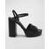 Dolce & Gabbana Calfskin Platform Sandals Black Leather