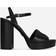 Dolce & Gabbana Calfskin Platform Sandals Black Leather