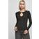 Urban Classics damen organic keyhole longsleeve black