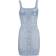 Balmain Monogrammed Short Denim Dress - Blue