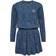 Hummel Wild Dress with Smocked Waist - Dark Denim