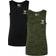 Hummel Kid's Nolan Tank Top 2-pack - Olive Night