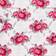 Betsey Johnson Skull Rose Trellis Bed Sheet White, Gray, Pink (233.7x198.1)