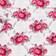 Betsey Johnson Skull Rose Trellis Bed Sheet White, Pink, Grey (233.7x198.1cm)