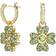 Swarovski Earrings Idyllia drop earrings, Clover, Gold-tone plated green Earrings for ladies