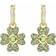 Swarovski Earrings Idyllia drop earrings, Clover, Gold-tone plated green Earrings for ladies