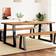 vidaXL Live Edge Pub Brown Dining Table 90x180cm