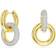 Swarovski Dextera White Interlocking Loop Gold Plated Earrings 5668818