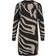 Object Objray L/S Knit Dress Aop Noos - Black/Aop