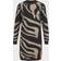 Object Objray L/S Knit Dress Aop Noos - Black/Aop