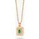 Daisy London Birthstone Pendant Necklace, Gold/Emerald