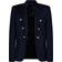 Balmain Daunenjacke Aus Wolle Dunkelblau