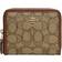 Coach Small Zip Around Wallet In Signature Jacquard - Im/Khaki/Saddle Multi