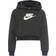 Nike Big Kid's Sportswear Club Fleece Short Hoodie - Black/White (FD2925-010)