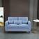 Homcom Loveseat with Armrests Light Blue Sofa 140cm 2 Seater