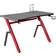 Homcom Ergonomic RGB Gaming Desk - Black/Red, 1200x660x760mm