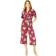 MELA Mela London Floral Print Wrap Jumpsuit, Burgundy