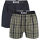 HUGO BOSS Patterned Cotton Boxer Shorts 2-pack - Blue/Green