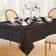 Elrene Elegance Plaid Tovaglia Nero (213.4x152.4cm)