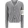 Thom Browne "4-Bar" Cardigan Gray