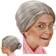 Widmann Childrens grey granny bun wig