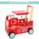 Soka wooden fire engine rider and push along toy shape blocks activity walker 1