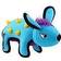 Gigwi Duraspikes Extra Durable Rabbit Light Blue Dog