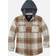 Carhartt Men's Mens Flannel Sherpa Lined Hooded Shirt Jacket Brown