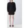 Ganni Long Sleeve Cotton Poplin Open Back Mini Dress in Black Women's