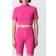 Off-White half-zip cropped training T-shirt women Elastane/Polyamide Pink