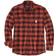 Carhartt Men's Mens Cotton Long Sleeve Plaid Flannel Shirt Red Ochre