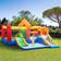 OutSunny Bouncy Castle with Double Slides Pool Trampoline with Blower